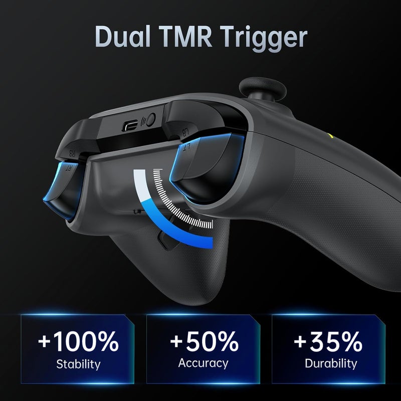 MACHENIKE G6V2PE Wireless Controller for PC/Switch/iOS/Android, TMR Joysticks & Triggers,1000Hz Polling Rate, RGB Remappable Buttons, 1000mAh Battery, Voice Coil Motor [macintosh] - Image 2